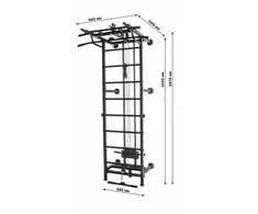 Sanro Sporto kompleksas-jėgos treniruoklis KRAFT SystemLight 3in1 FLEXTER juodas, 247x68,5cm