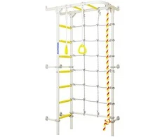 Sporto kompleksas (gimnastikos sienelė) SANRO S4 balta-geltona, 219,6x70,2x119cm