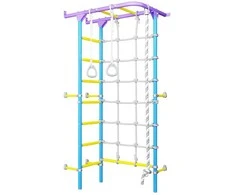 Sporto kompleksas (gimnastikos sienelė) SANRO S4 šviesiai violetinė-žydra, 219,6x70,2x119cm