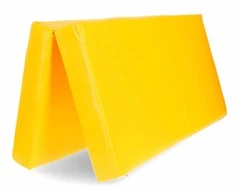 Sulankstomas gimnastikos čiužinys SANRO 100x100x10 cm Geltonas