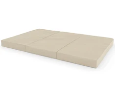 Sulankstomas gimnastikos čiužinys SANRO 150x100x10 cm kreminis (3 dalių)