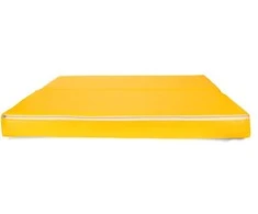 Sulankstomas gimnastikos čiužinys SANRO 100x100x10 cm Geltonas