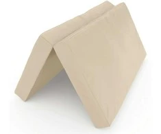 Sulankstomas gimnastikos čiužinys SANRO 100x100x10 cm kreminis