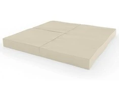 Sulankstomas gimnastikos čiužinys SANRO 100x100x10 cm kreminis (4 dalių)