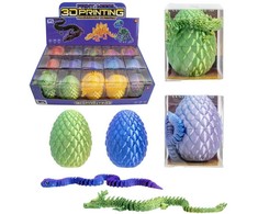 Dėlionė 3D kiaušinis su drakonu arba gyvate 10 cm