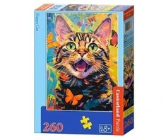 Castorland Dėlionė 260 vnt. - Laiminga katė