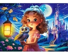 Castorland Dėlionė 120 vnt. - Princesė su pelėda