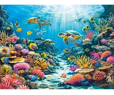 Castorland dėlionė Turtle Reef 2000 det