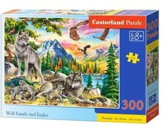 Castorland Dėlionė 300 vnt. - Vilkų šeima ir ereliai