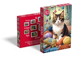 Platon CherryPazzi dėlionė Knitty Cat 1000 det