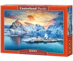 Castorland dėlionė Sunrise on Sakrisøy, Lofoten, Norway 1000 det