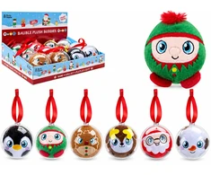 Pms Snow Baltas kalėdinis pliušinis žaislas burbule 8 cm