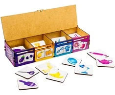 Dėlionė PuzzleOK rūšiuokliai Montessori Spalvos