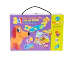 Dėlionė Baby puzzle dėlionių rinkinys Pažink pasaulį 3in1