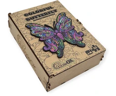 PUZZLEOK medinė dėlionė Spalvingas drugelis 68 det