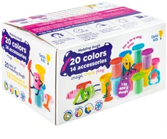 Natūralaus plastilino modelino rinkinys Fantazijų puokštė Genio Kids 20 spalvų