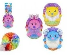 Puffle pets Minkšti gyvūnėliai kamuoliukai Rainbow 12 cm