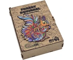 PUZZLEOK medinė dėlionė Miško voveraitė 47 detalės