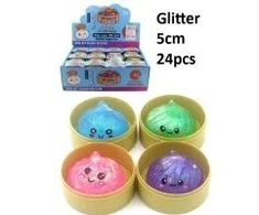 Squishy Dumpling slow rising žaislas su blizgučiais 5,5 cm