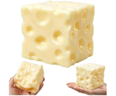 Squishy sūrio formos žaislas su aliejiniu užpildu 5 cm