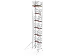 Altrex Mobilus aliuminio bokštelis RS 42 su trikampiu stabilizatoriumi - atrama (14,20 m)