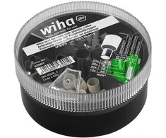Antgaliai su plastikine mova šerdies uždarymui, komplektas (4-16mm, 100 vnt.) WIHA