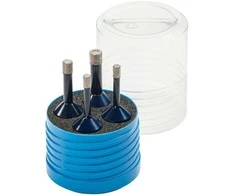 Grąžtas Deimantinių grąžtų rinkinys Bohrcraft 2 x 6,0 / 1 x 8,0 + 1 x 10,0 mm, 4 vnt.