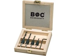Grąžtas Medžio grąžtų su gilintuvu rinkinys Bohrcraft medinėje dėžutėje 5 vnt. 3-4-5-6/12 mm
