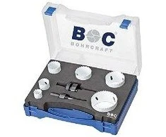 Gręžimo karūnėlių Bi-metal rinkinys BOHRCRAFT su adapteriais HSS-E (Co8), 8 vnt.