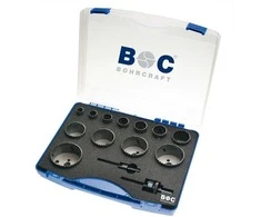 Gręžimo karūnėlių rinkinys HSS-Bi-Metal BOHRCRAFT su adapteriais,14 vnt.