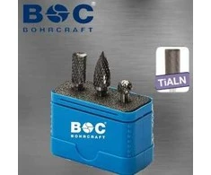 Kietmetalio frezų rinkinys Bohrcraft B/D/G formos 10,0 mm (3 vnt.)
