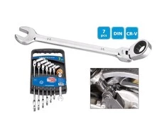 Kombinuotų lanksčių terkšlinių raktų rinkinys Super Ego 8-19 mm (9 vnt.)