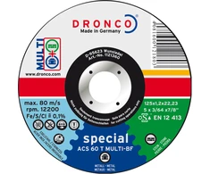 Pjovimo diskas DRONCO ACS 46/ ACS 60 T MULTI T41 (115 x 1,2 x 22,23)