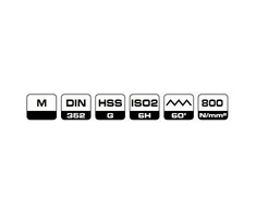 Sriegiklis BOHRCRAFT DIN 352 HSS-G (M6 Ø 5,0 mm, 1,00 mm)