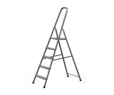 Vienpusės plieninės kopėčios Drabest HOME, 5 laipteliai, pilkos spalvos (125 kg)