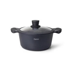 Fissman Keptuvė PRESTIGE 20x9,5cm / 2,4l su stikliniu dangčiu (aliuminiu)