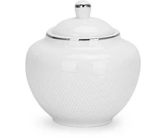 Fissman Porcelain sugar bowl 210 ml Platinum