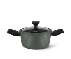 Fissman Puodas BRILLIANT 20x10cm /2,6 L su nuimamom rankenom ir stikliniu dangčiu [aliuminis su nelimpančia danga]