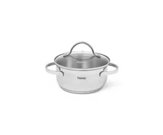 Fissman Puodas LUMINOSA 16x7,5cm / 1,5l su stikliniu dangčiu (nerūdijantis plienas)