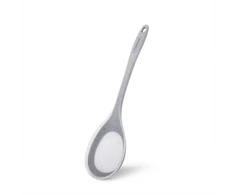 Fissman Serviravimo šaukštas su skylutėmis MAURIS Pilkas 34 cm (silikonas)