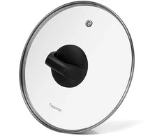 Fissman Stiklinis dangtelis 20 cm, juodas