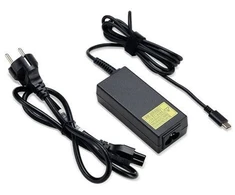 ACER adapteris 65 W USB TYPE-C, EU MAITINIMO LAIDAS (RETAIL PACK), juodas
