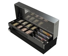 APG Cash Drawer APG Cash Drawer MOD237A-BL4617, elektroninis kasos aparato stalčius, plieno, juodas, 24 V, 460 mm, 100 mm