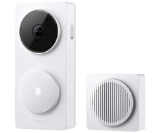 Aqara G410 Select Durų skambutis centralė veikia su Apple HomeKit, Zigbee, Matter, balta