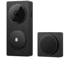 Aqara G410 Select Durų skambutis centralė veikia su Apple HomeKit, Zigbee, Matter, juoda