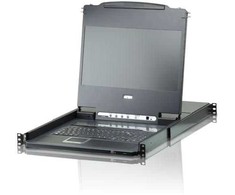Konsolė KVM Aten Przełącznik KVM LCD ATEN CL6708MW 43 cm, 8 portów USB-DVI, układ CH