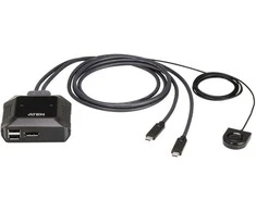 Aten 2 prievadų USB-C 4K DisplayPort KVM jungiklis