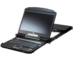 Aten 4-Port USB HDMI Multi-View Dual Rail WideScreen LCD KVM
