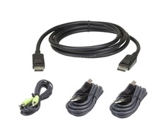 Aten Kabeliai ATEN 2L-7D03UDPX4 Rinkinys Saugūs KVM Kabeliai USB DisplayPort 3 m