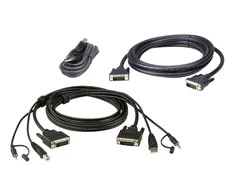 Przełącznik Aten ATEN 2L-7D02UDX3 KVM kabelių rinkinys, USB DVI-D Dual-Link Dual Ekranas Secure KVM, 1,8 m